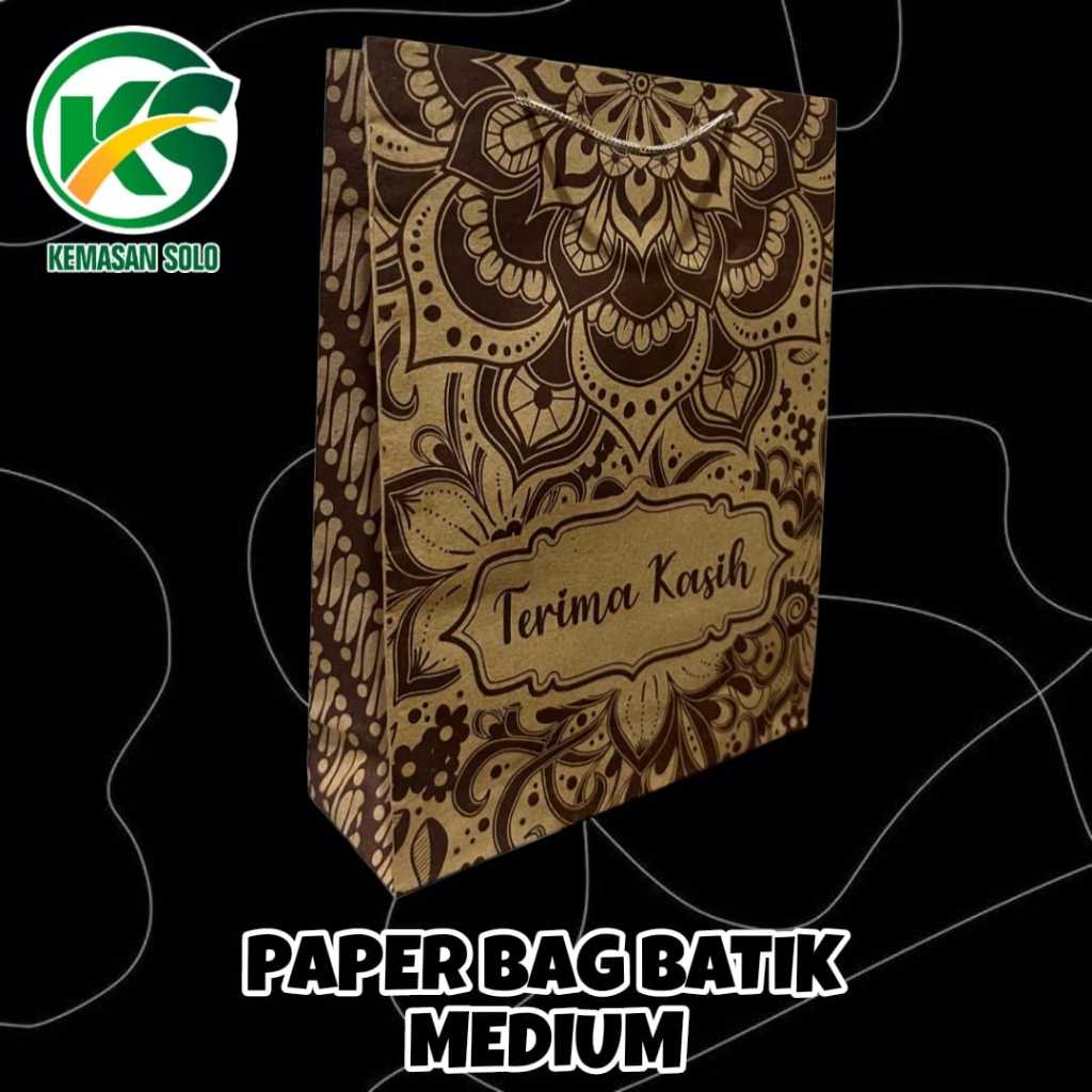 

PAPER BAG TAS KERTAS KRAFT KANTONG BATIK 18x23x6 cm