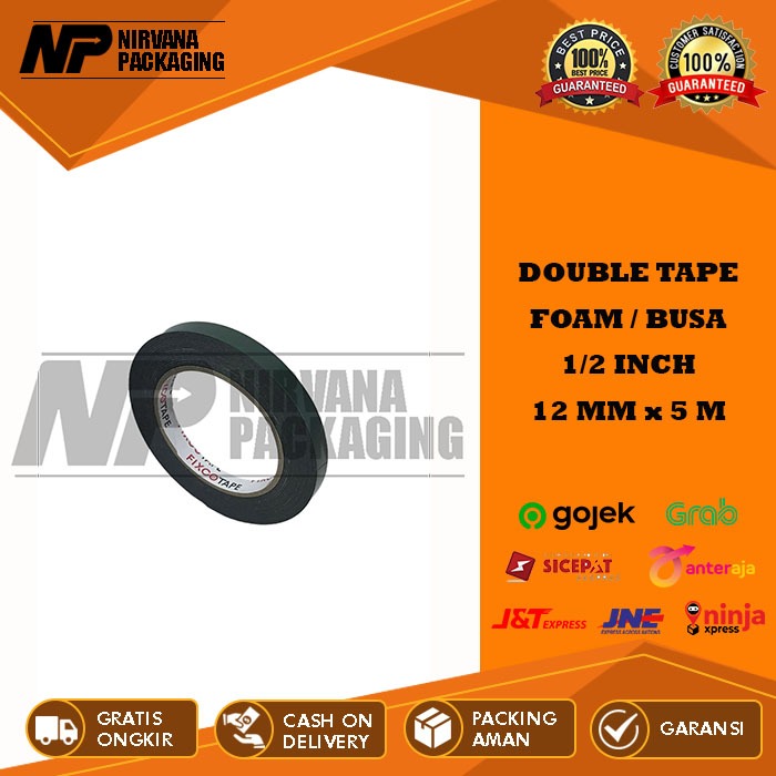 

DOUBLE TAPE BUSA / FOAM HIJAU 1/2 INCH - 12 MM x 5 METER FULL KUALITAS TERBAIK