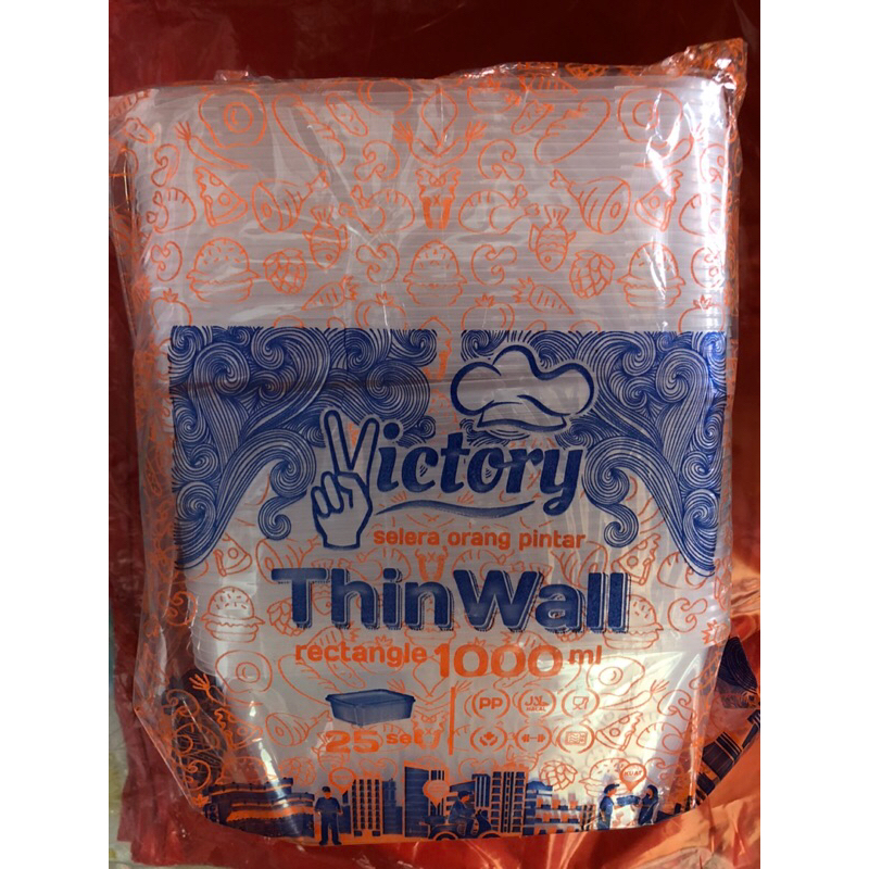 THINWALL RECTANGLE  KOTAK MAKANKOTAK PLASTIK  TEPAK PLASTIK UKURAN 1000ML