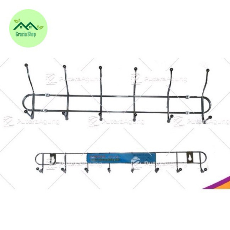 Kapstok Stainless / Gantungan Baju Dinding / Hanger Pakaian, Tas, Dll