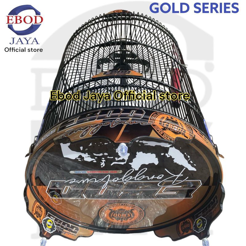 SANGKAR KANDANG MURAI EBOD PVC DECAL GOLD SERIES NO 2