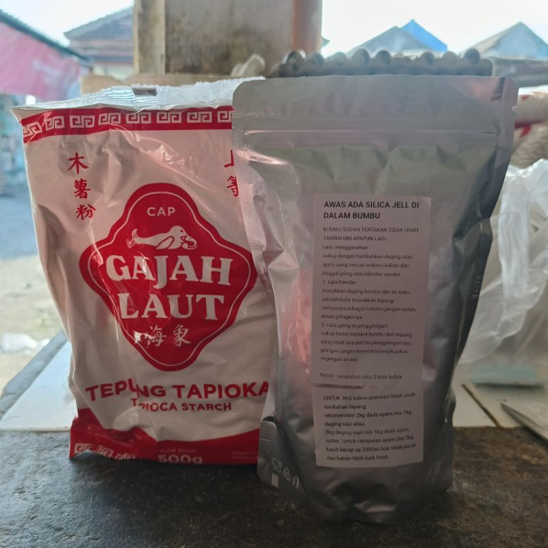 Lukchup_Oiyen Paket Bumbu Racik Bakso Pentol Siap Giling 3 Kg Mix Ayam Sapi