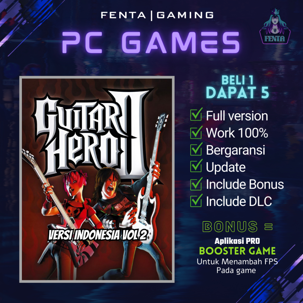 GUITAR HERO VERSI INDONESIA VOL 2 - GAME PC - GAME LAPTOP