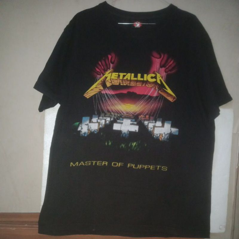 METALLICA t-shirt band tag label rock yeah(Thailand) size L SECOND ORIGINAL