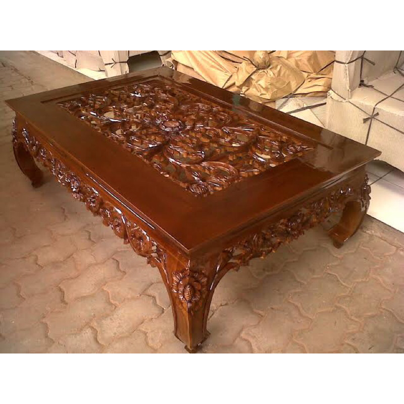 Meja Ketapang Jati Meja Kopi Jati Meja Ketapang Ukir Jepara