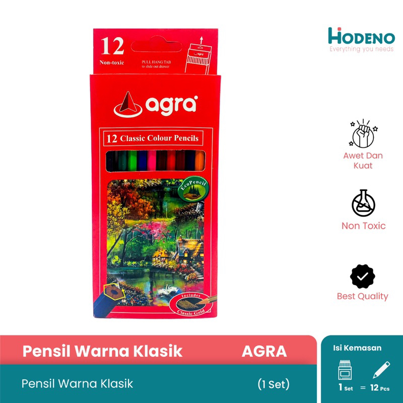 

AGRA Pensil Warna (1set) 12 Warna