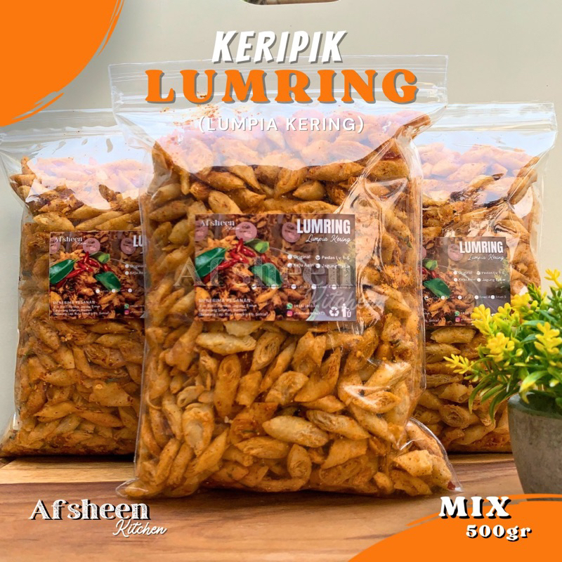 

CEMILAN VIRAL KERIPIK LUMPIA KERING VARIAN MIX CEMILAN ENAK 500gr