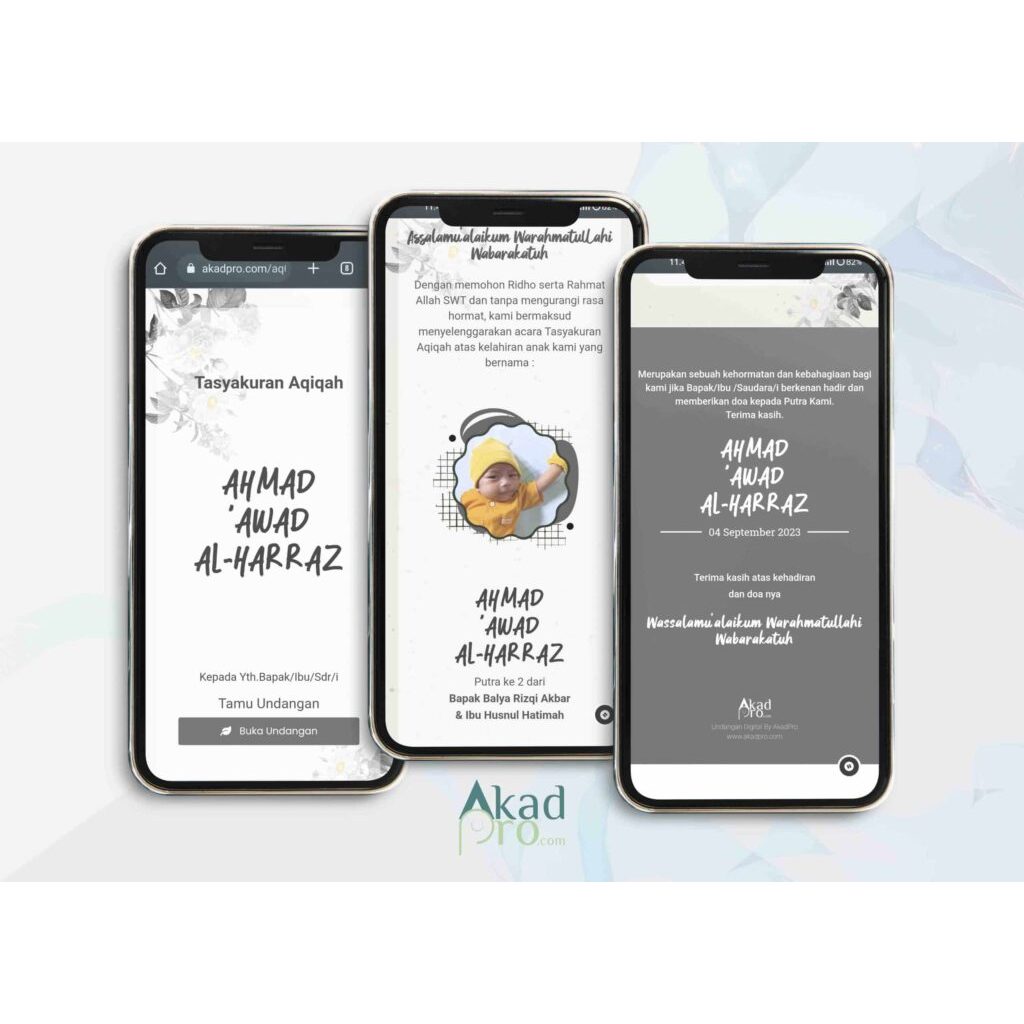 Undangan Digital Website Aqiqah - Akad Pro
