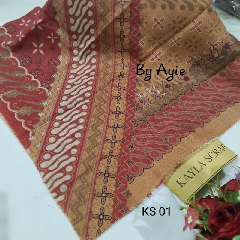 Hijab Segiempat Denay Kayla Scarf Motif Batik