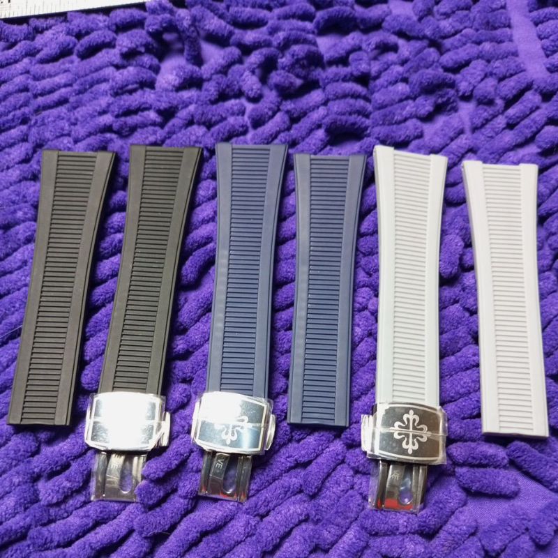 TALI STRAP JAM PATEK PHILIPPE NAUTILUS UKURAN 25x 13MM RUBBER SILICONE STRAP JAM PATEK PHILIPPE