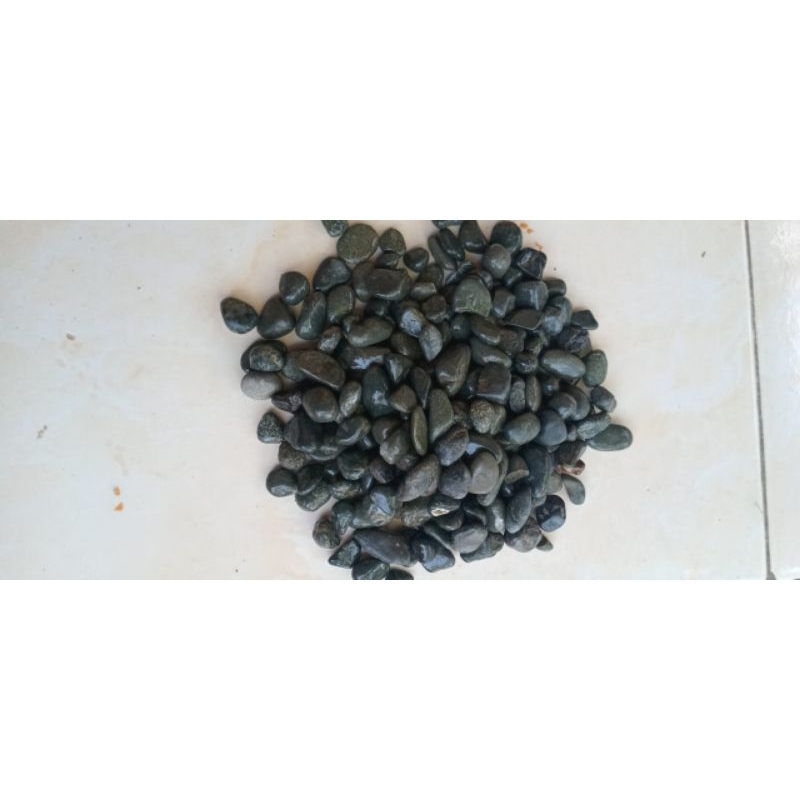 Batu koral hitam kecil 1kg/Batu sikat hitam/Batu hias/Batu aquarium