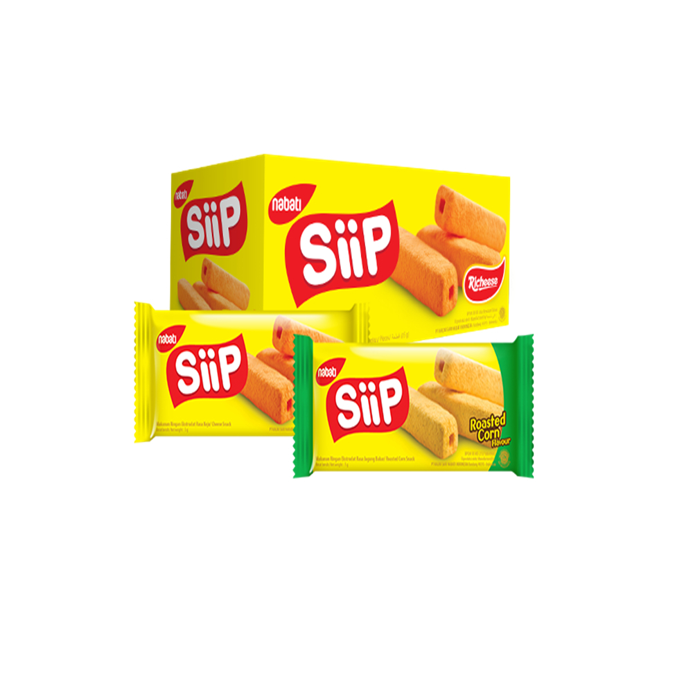 

Siip Nabati Stick Snack Pack 4 Gr. Makanan Ringan Kotak Isi 20 pcs