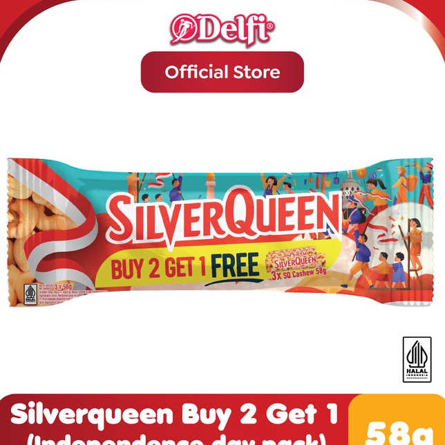 

BUY 2 GET 1 SilverQueen Cashew Special Kemerdekaan 58 gr