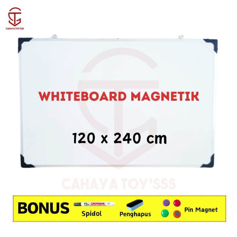 

Papan Tulis Whiteboard Magnetik 120 × 240 cm