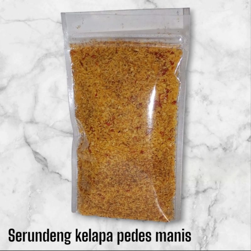

serundeng kelapa pedas manis/lauk istimewa
