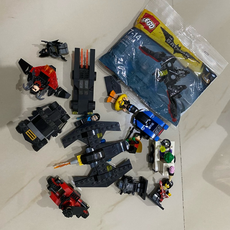 Lego Minifigures Batman Set Batmobile Batwing Nightwing Robin Joker