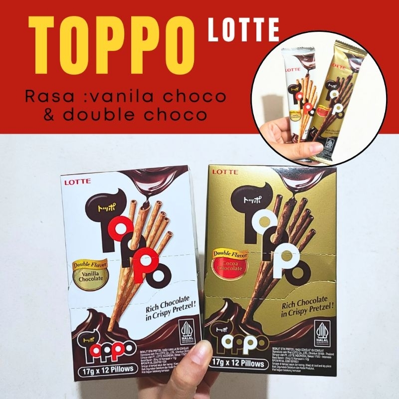 

Toppo Pocky stick coklat isi 12 pcs