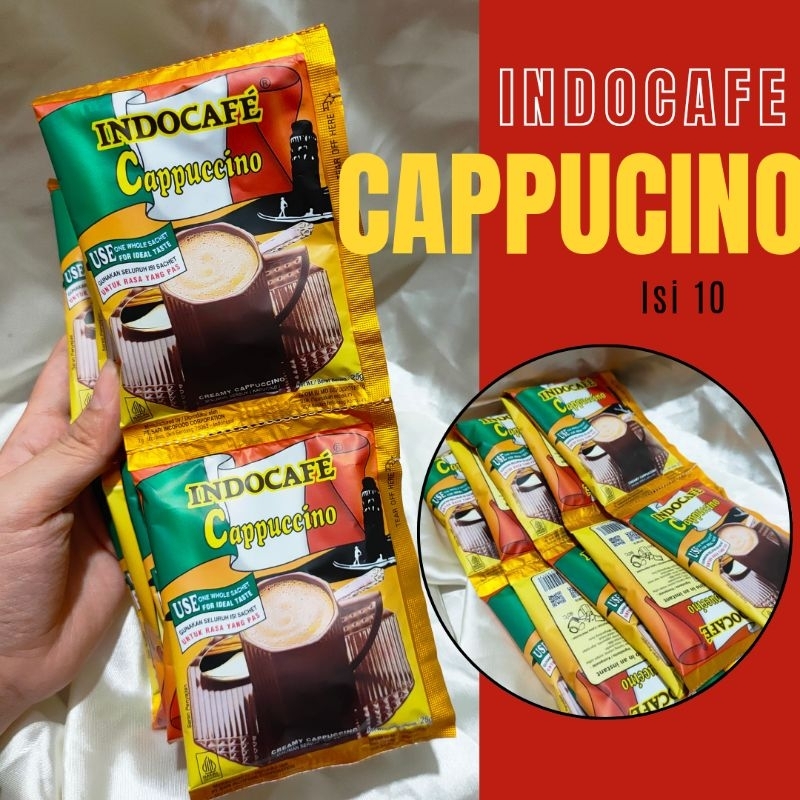 

kopi Cappucino indocafe isi 10 pcs / indocafe saser Cappucino