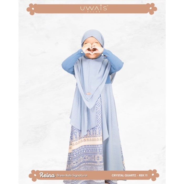 Gamis anak terbaru - Gamis anak murah - Gamis anak uwais - Reina dress kids signature crystal quartz