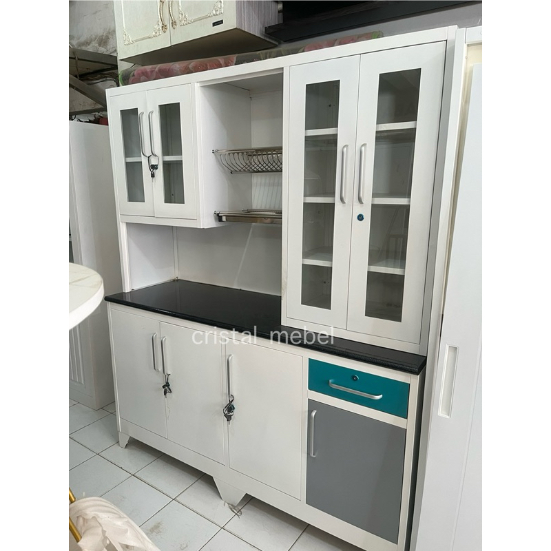 Lemari Dapur Plat Besi / Rak Dapur Besi / Lemari Besi / Lemari Import