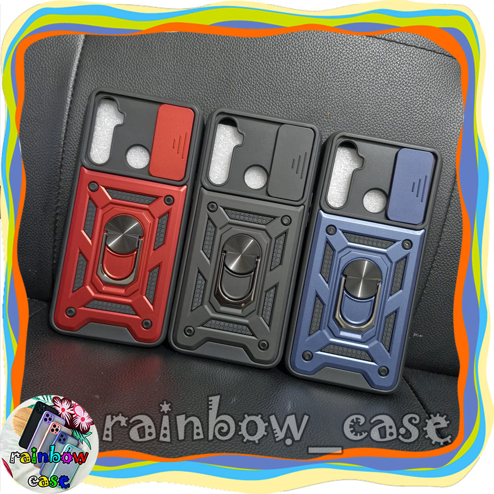 REALME 5 / 5i / 6i / C3 CASE TRANSFORMER 2 IN 1 SLIDE CAMERA RINGSTAND