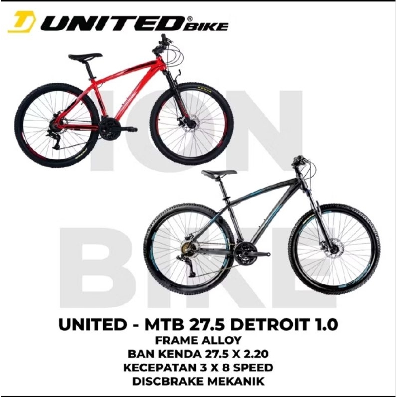 Sepeda Gunung/MTB United 27.5 8s alloy