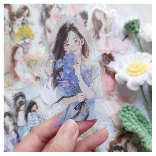 

Deco Sticker - Aesthetic Girl & Flower Stickers (10 pcs)