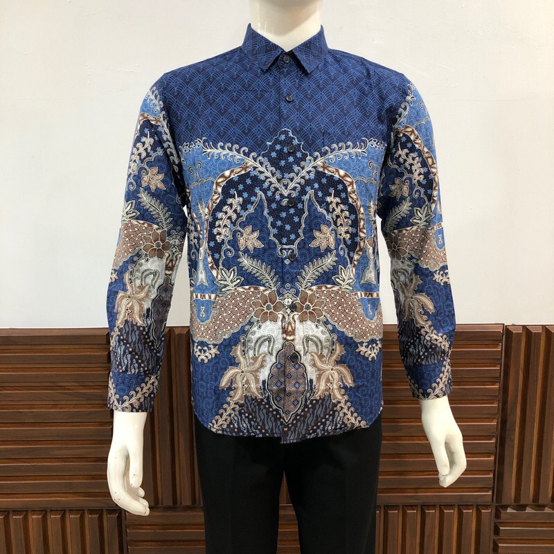 CLAUDIOR Slim Fit Kemeja Batik Lengan Panjang || Kemeja Batik pria Katun Exlusive Original CALUDIOR