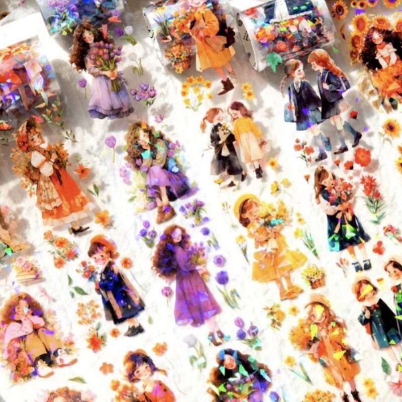 

(KJ70) LITTLE GIRL AESTHETIC ROLL STICKER (1 loop)