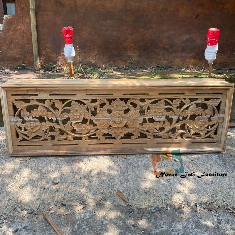 loster ukir kayu jati | loster ukir termurah | ukuran 120x40