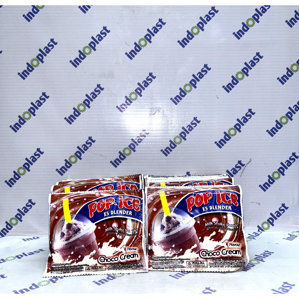 

Pop Ice Milk Shake Powder Cokelat Krim 25 gr 10 Pcs