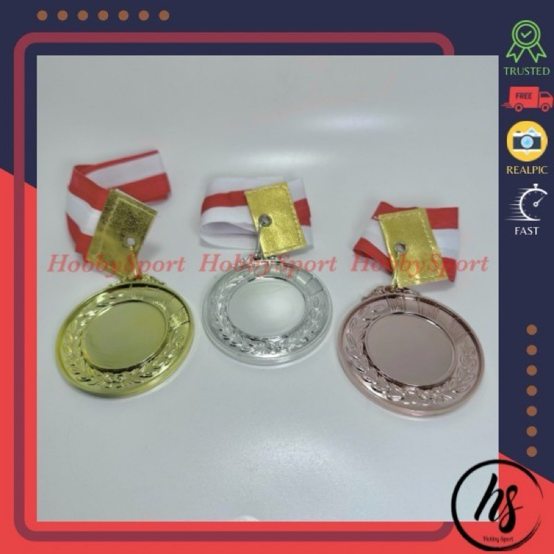 Medali Plastik Mendali Impor Emas Perak Perunggu Eceran Tali Murah Ok