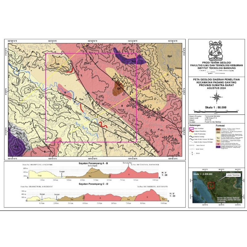 Jasa Pembuatan Peta Geologi Lintasan Penelitian