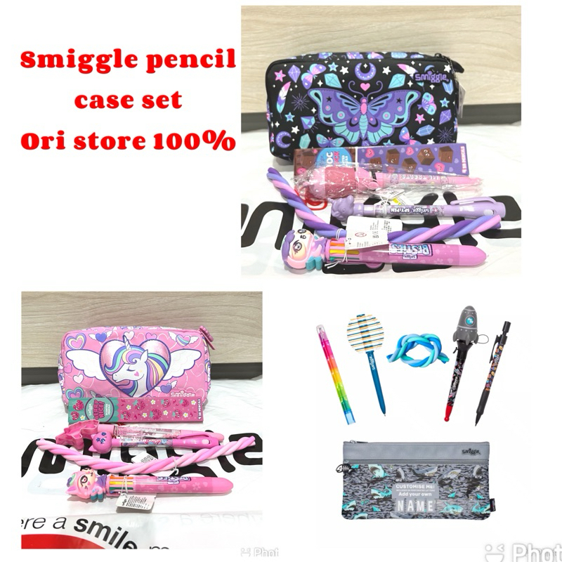 

SMIGGLE Pencil Case & 5 Stationery Goodies Bundle/kotak pensil smiggle set original store 100%
