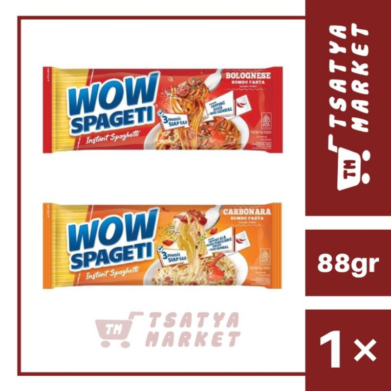 

WOW SPAGETI INSTAN ALA RESTO ITALY BUMBU PASTA 88GR