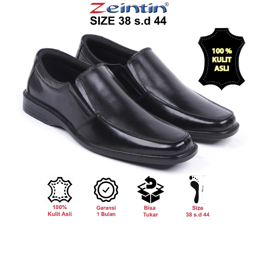 Koleksi Terbaru Zeintin  Sepatu Pantofel Pria Sepatu Formal Pria Zeintin Original AJ Hitam