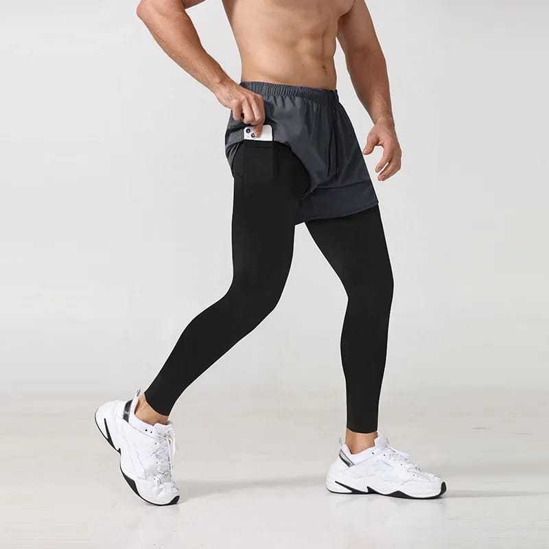 DK11 Celana Panjang Olahraga Pria Lari Gym Fitness Training - Celana Panjang Legging Running Sport Pria