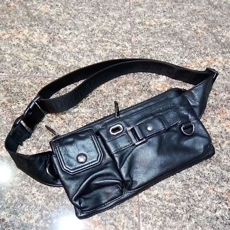 Tas Waist Bag Pria Kulit Asli Second Preloved