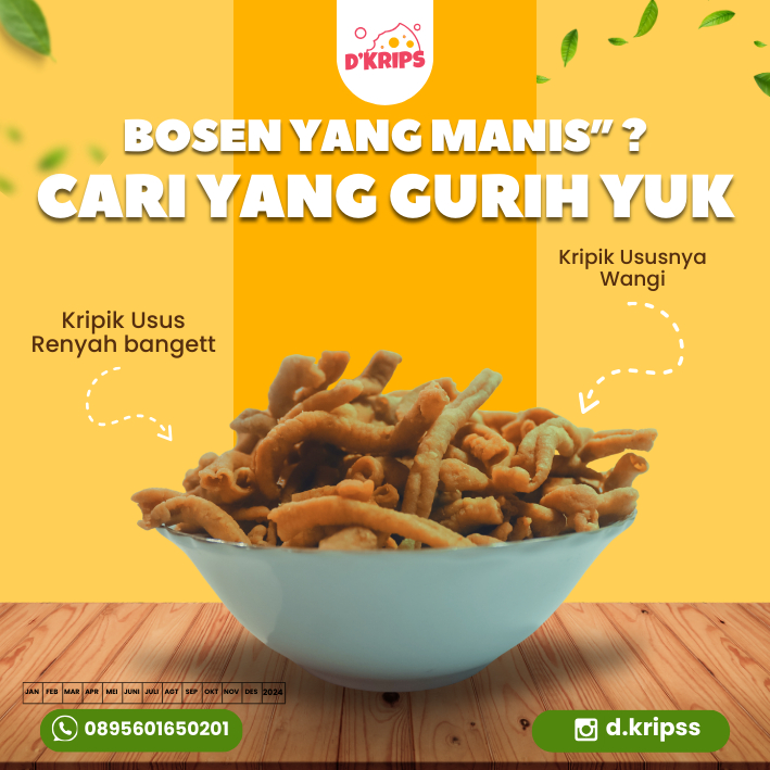 

Keripik Usus Renyah Gurih Murah Kemasan Kecil, dan Besar