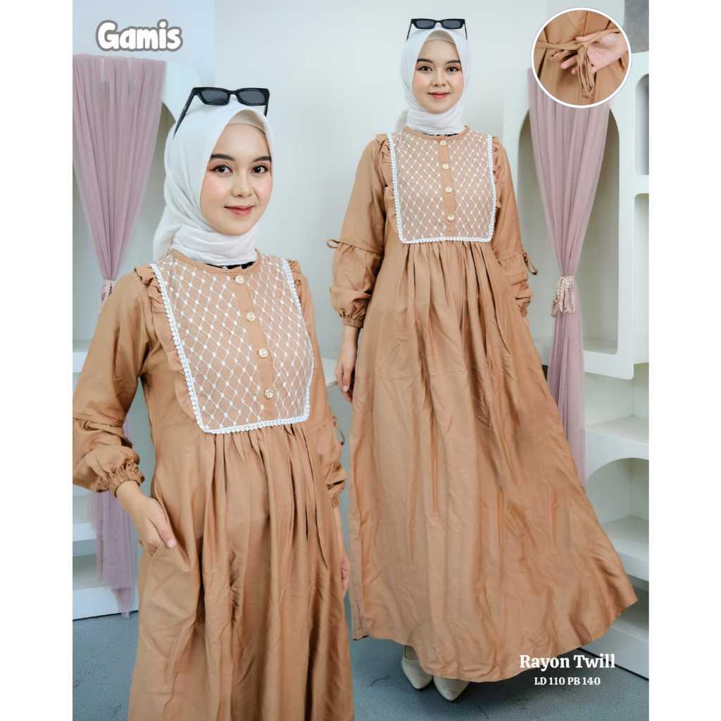 Gamis Daily Sakira Dress Rayon Tuil Gamis Remaja
