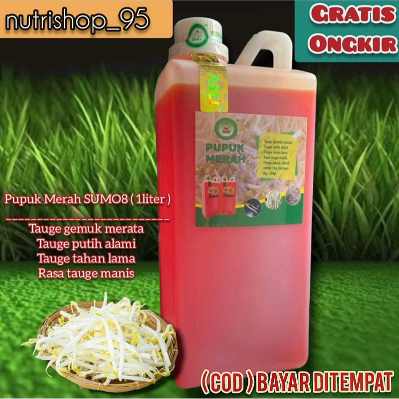 Pupuk Merah Tauge ( ASLI SUMO8 )                                 ( Pemutih tauge & Penggemuk tauge S