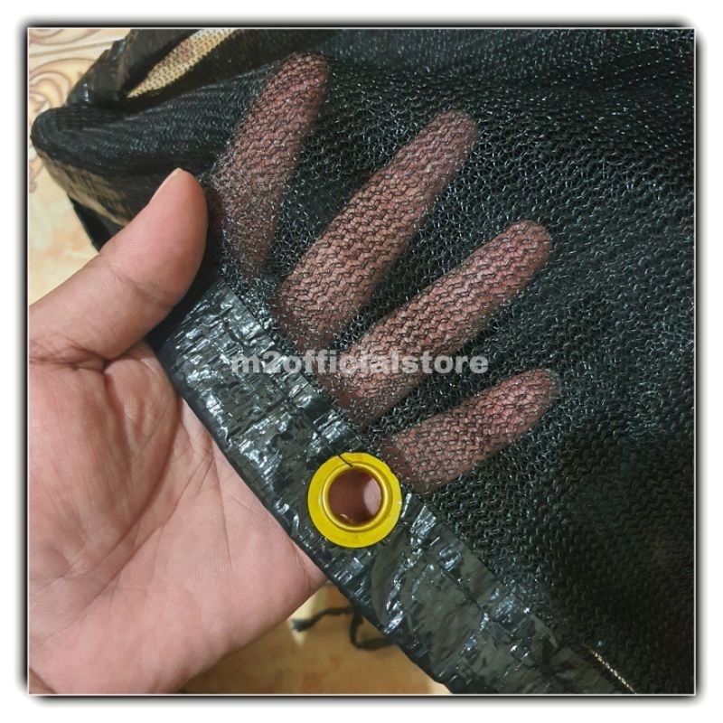 Paranet nylon 75% lis sudah terpasang mata ayam