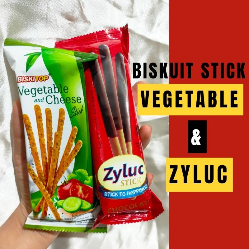 

Biskuit stick Vegetable dan biskuit stick Zyluc / Stick Vegetable/ Stick Zyluc