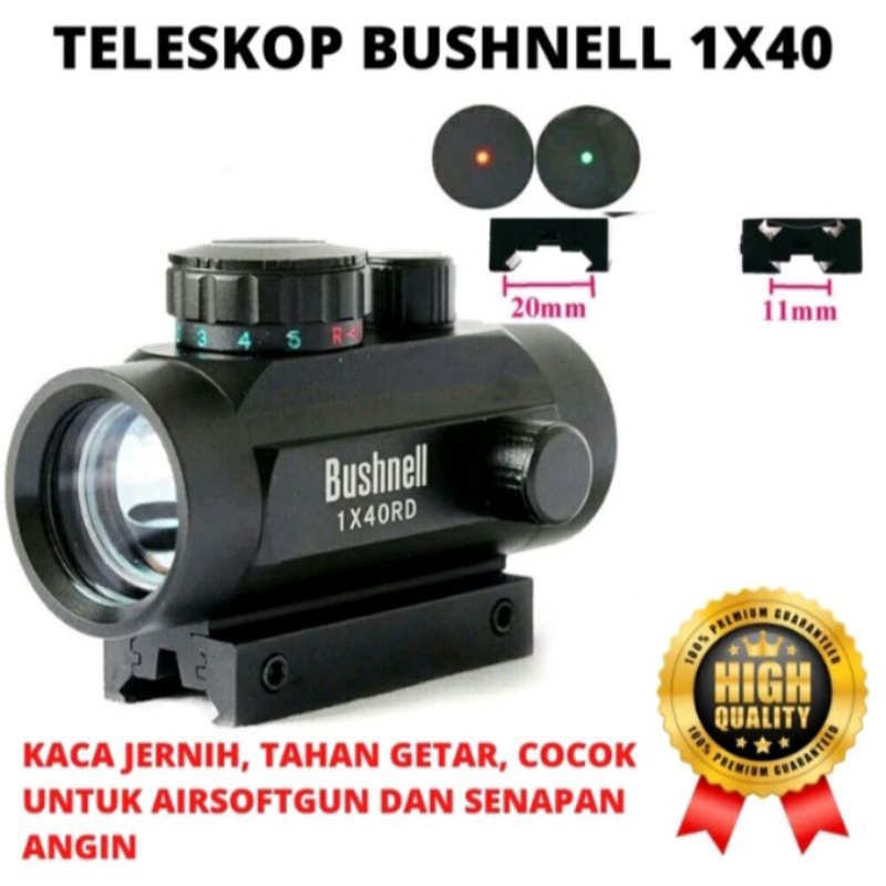 Teleskop 1×40 redot Bushnell Cocok Buat Semua Jenis Senapan