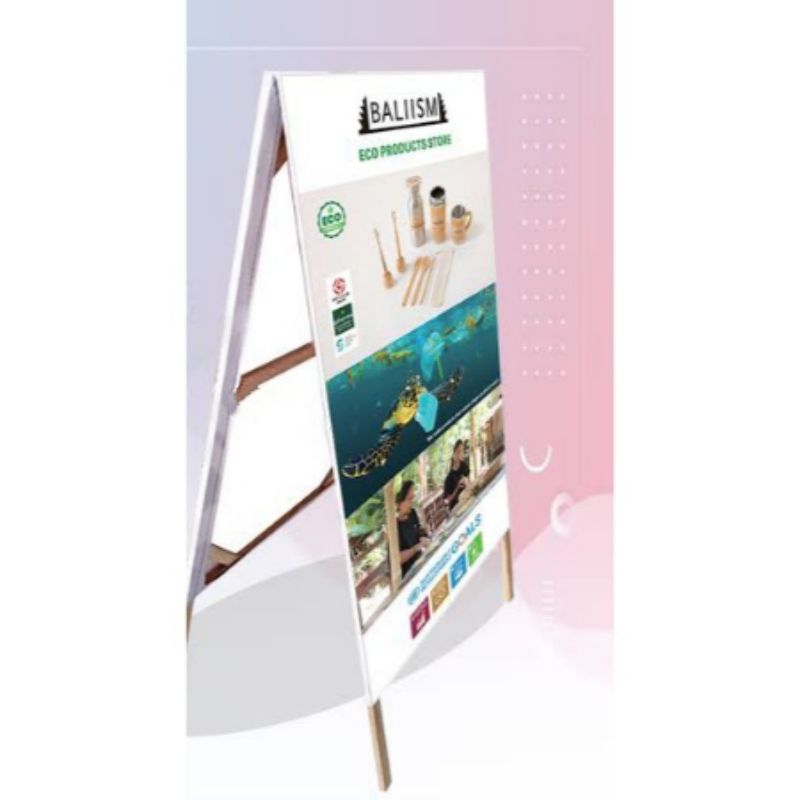 stand banner/standing banner ukuran T120cm x L60cm