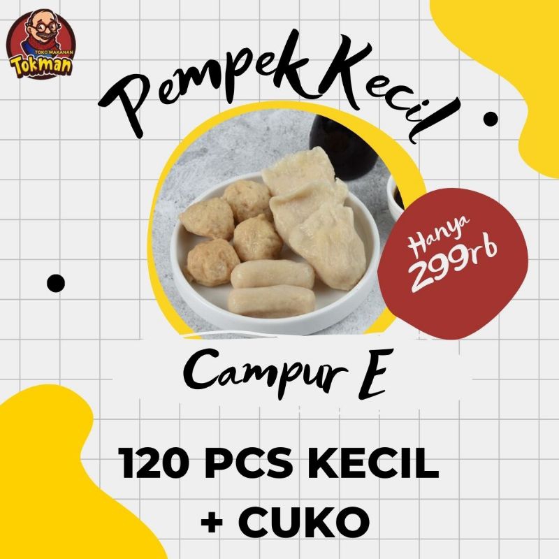 

Pempek Campur Kecil 100% Ikan Khas Palembang 120 Pcs - Pempek Tokman