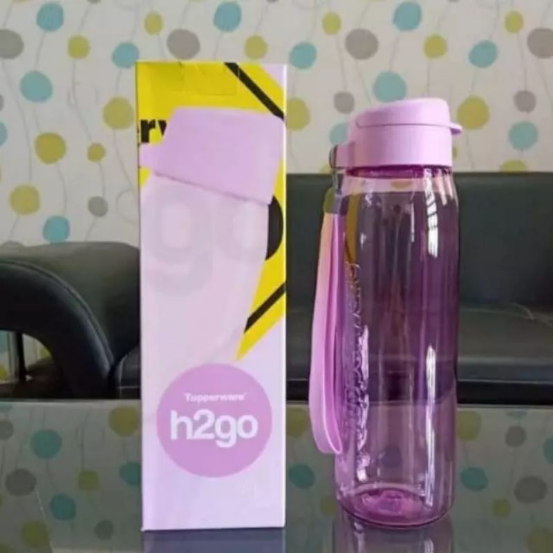 Botol minum kristal h2go 750 ml tupperware with gift box