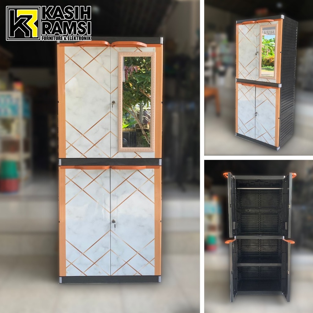 LEMARI PLASTIK MIAMI ORLANDO CERMIN