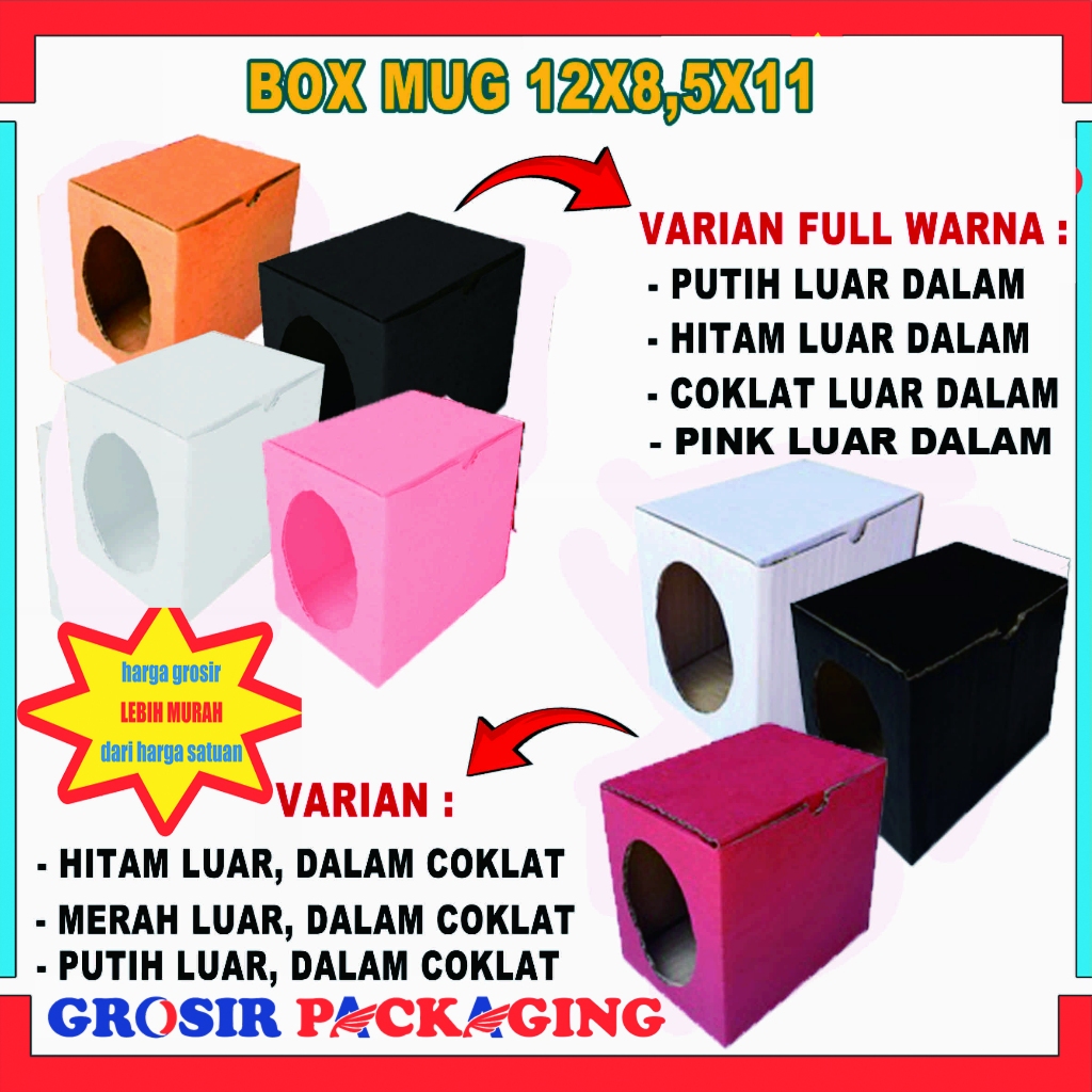 

Box Mug 12x8,5x11 Cm/ Kardus Box Mug/ Dus Mug Kotak/ Box Souvenir Mug