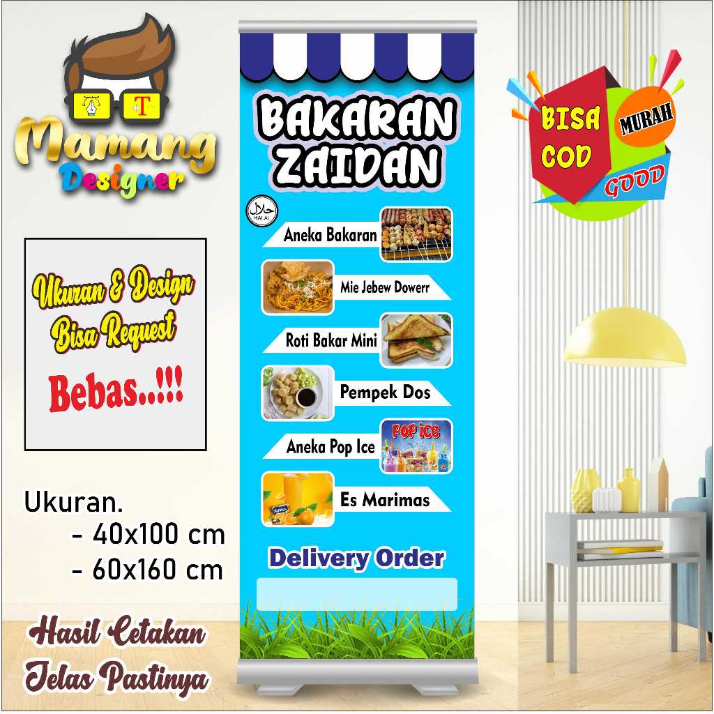 Cetak Spanduk Banner MMT Aneka Seafood Bakar Keren Murah bb